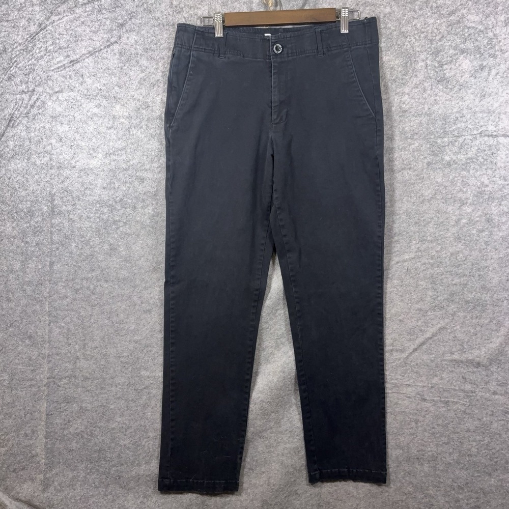 Dixxon D Flex Chino Pants Men 32x31 Black Stretch Pockets Straight Fit-SIZE NOTE